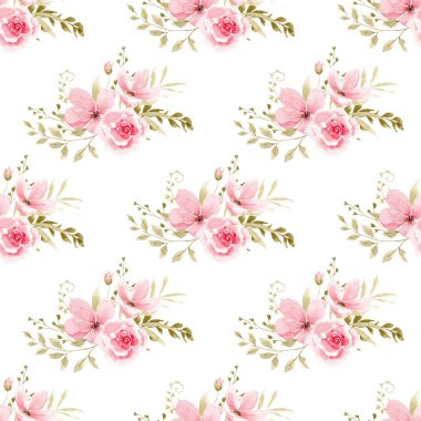 Arkaplan, kumaş, tekstil, moda, duvar kağıdı, düğün, pankart, çıkartma, dekorasyon vs. için güzel pembe suluboya deseni.