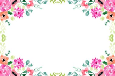 tasarım için suluboya çiçek arkaplanı.