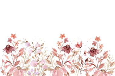 Tasarım için suluboya çiçekler arka plan vektörü.