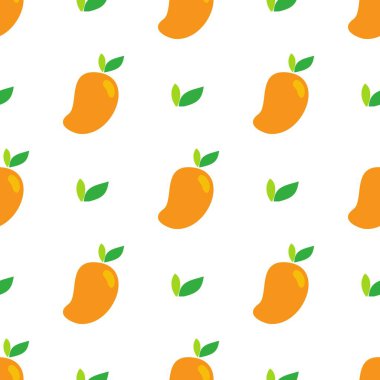 Mango meyveli, pürüzsüz bir şekil. Beyaz arka planda yaz tropikal meyveleri.