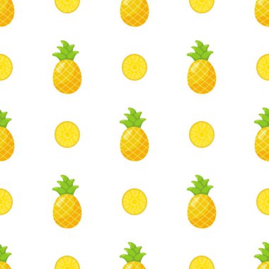 Ananassız desen, tropik olgun meyve.