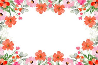 Tasarım için suluboya çiçekler arka plan vektörü.