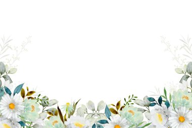 Tasarım için suluboya çiçekler arka plan vektörü.