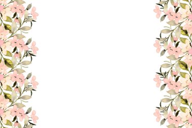 Tasarım için suluboya çiçekler arka plan vektörü.