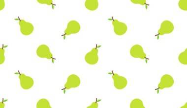 Armutsuz desen. Meyve arkaplanı. Güzel vektör baskısı.