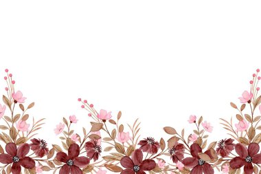 Tasarım için suluboya çiçekler arka plan vektörü.