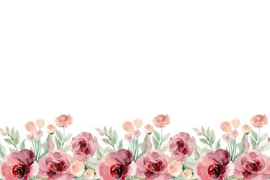 Tasarım için suluboya çiçekler arka plan vektörü.