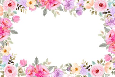 Tasarım için suluboya çiçekler arka plan vektörü.