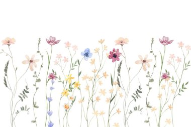 Tasarım için suluboya çiçekler arka plan vektörü.