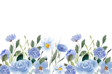 Tasarım için suluboya çiçekler arka plan vektörü.