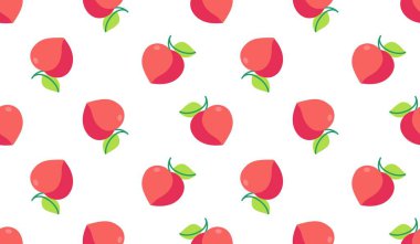 Afişler, kartlar, el ilanları, sosyal medya duvar kağıtları vs. için suluboya şeftali desenli kusursuz desen.