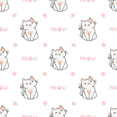 Sevimli kedilerle kusursuz desen. 