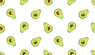 Avokado desenli geometrik dikişsiz. Taze avokado yarım desen.