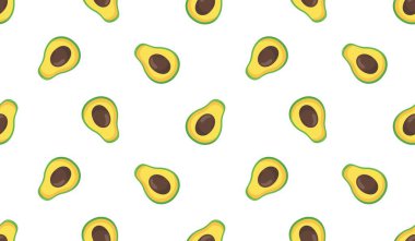 Avokado desenli geometrik dikişsiz. Taze avokado yarım desen.