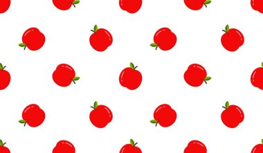 Kusursuz renksiz Vektör Elma Arkaplanı 