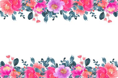 Küçük çiçekli suluboya düzenlemeler. Botanik illüstrasyon asgari biçim.