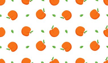 Afişler, kartlar, el ilanları, sosyal medya duvar kağıtları vs. için suluboya şeftali desenli kusursuz desen.