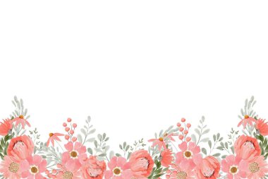 Arka plan, düğün, doğum günü, duvar kağıdı, pankart, çıkartma, dekorasyon vs. için suluboya ile sarı, vahşi çiçek kenarı.