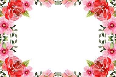 Tasarım için suluboya çiçekler arka plan vektörü.