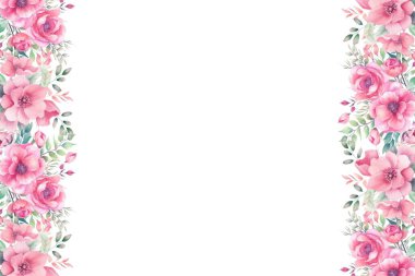 Tasarım için suluboya çiçekler arka plan vektörü.