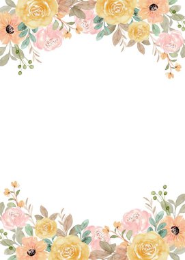 Tasarım için suluboya çiçekler arka plan vektörü.