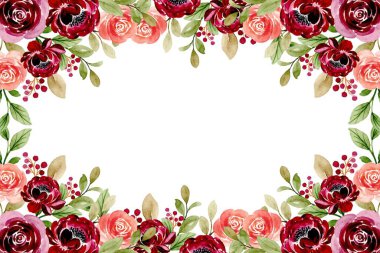 Tasarım için suluboya çiçekler arka plan vektörü.