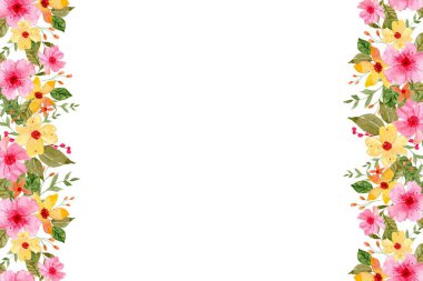 Tasarım için suluboya çiçekler arka plan vektörü.