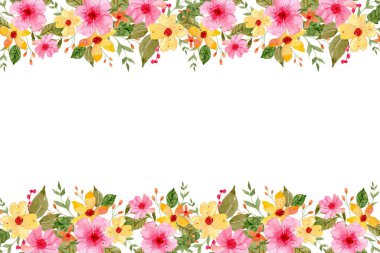 Tasarım için suluboya çiçekler arka plan vektörü.