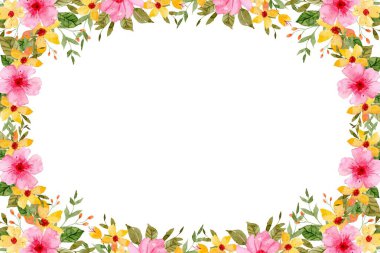 Tasarım için suluboya çiçekler arka plan vektörü.