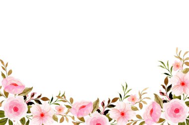 Tasarım için suluboya çiçekler arka plan vektörü.