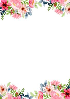 Tasarım için suluboya çiçekler arka plan vektörü.