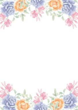 Tasarım için suluboya çiçekler arka plan vektörü.