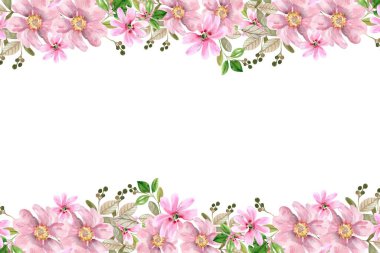 Tasarım için suluboya çiçekler arka plan vektörü.