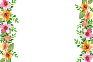 Tasarım için suluboya çiçekler arka plan vektörü.