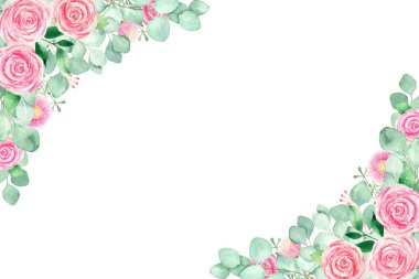 Tasarım için suluboya çiçekler arka plan vektörü.