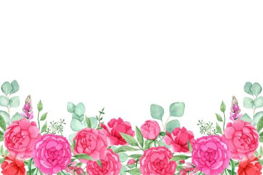 Tasarım için suluboya çiçekler arka plan vektörü.