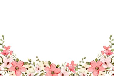 Tasarım için suluboya çiçekler arka plan vektörü.