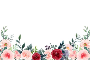 Tasarım için suluboya çiçekler arka plan vektörü.