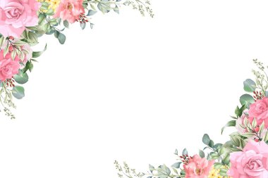 Tasarım için suluboya çiçekler arka plan vektörü.