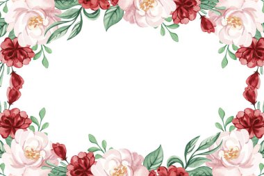 Tasarım için suluboya çiçekler arka plan vektörü.