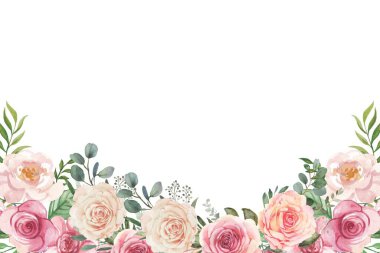 Tasarım için suluboya çiçekler arka plan vektörü.