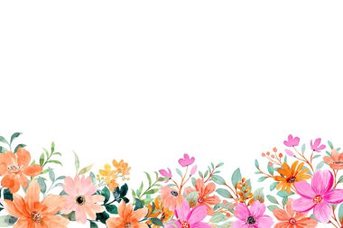 Tasarım için suluboya çiçekler arka plan vektörü.