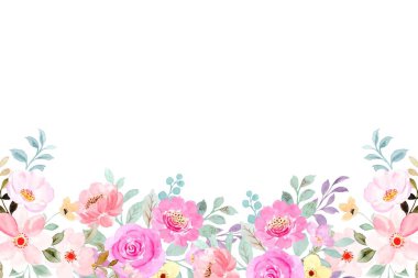 Tasarım için suluboya çiçekler arka plan vektörü.