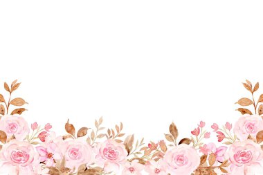 Tasarım için suluboya çiçekler arka plan vektörü.