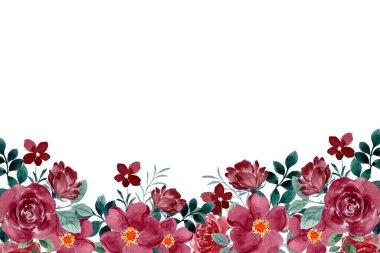 Tasarım için suluboya çiçekler arka plan vektörü.