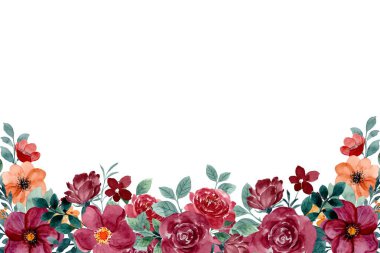 Tasarım için suluboya çiçekler arka plan vektörü.