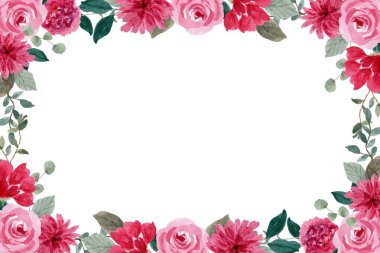 Tasarım için suluboya çiçekler arka plan vektörü.