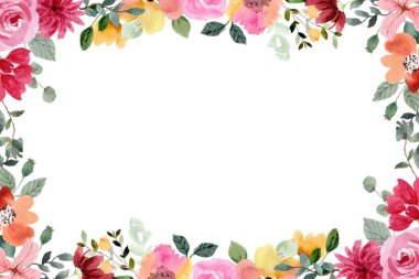 Tasarım için suluboya çiçekler arka plan vektörü.