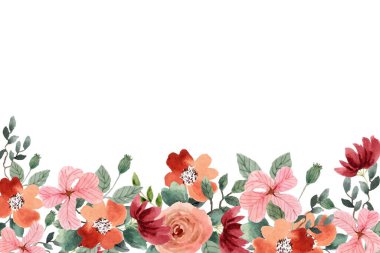 Tasarım için suluboya çiçekler arka plan vektörü.