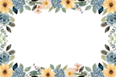 Tasarım için suluboya çiçekler arka plan vektörü.